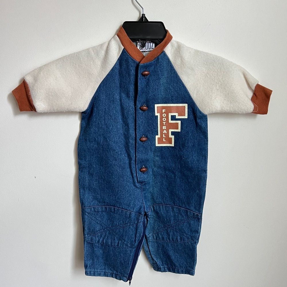 Vintage Spudz Deadstock NWT Football One Piece Size 12 Months